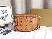 MCM Printed Canvas Brown Size 18x5x14CM - 2