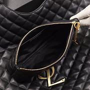 Saint Laurent Black Leather Fringe Tote Size 38x36x8cm - 6