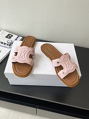Celine Logo Stitched Leather Slippers 0055-03 - 6