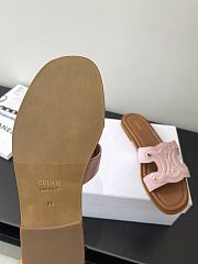 Celine Logo Stitched Leather Slippers 0055-03 - 3