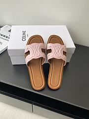 Celine Logo Stitched Leather Slippers 0055-03 - 2