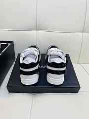 Chanel 22A Black White Suede CC Logo Low Sneaker - 5
