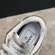 Chanel CC Logo Silver Low Top Sneakers - 2
