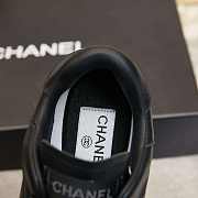 Chanel CC Logo Black Low Top Sneakers - 4