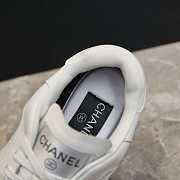Chanel CC Logo White Low Top Sneakers - 4