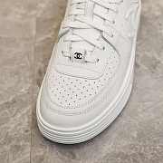 Chanel CC Logo White Low Top Sneakers - 3