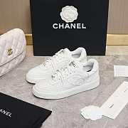 Chanel CC Logo White Low Top Sneakers - 2