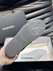Chanel CC Logo Suede Black Low Top Sneakers - 4