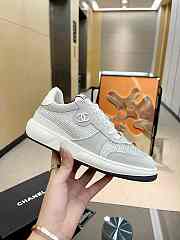 Chanel Strass Crystal Gray White Suede Sneakers - 4