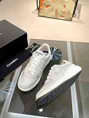 Chanel Strass Crystal Gray White Suede Sneakers - 2