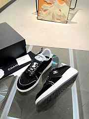 Chanel Strass Crystal Gray Black Suede Sneakers - 3