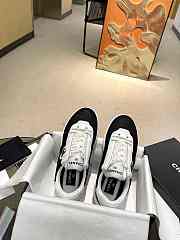 Chanel Black Suede Logo Sneakers - 6