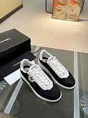 Chanel Black Suede Logo Sneakers - 2