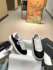 Chanel Black Suede Logo Sneakers - 3