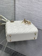 Dior Lady White Bag D0217 Size 20x16x8CM - 3