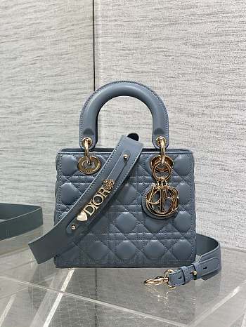 Dior Lady Blue Bag D0217 Size 20x16x8CM