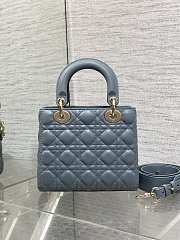 Dior Lady Blue Bag D0217 Size 20x16x8CM - 5