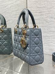 Dior Lady Blue Bag D0217 Size 20x16x8CM - 4