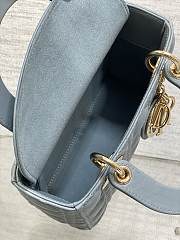 Dior Lady Blue Bag D0217 Size 20x16x8CM - 3