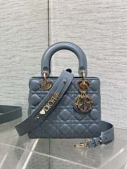 Dior Lady Blue Bag D0217 Size 20x16x8CM - 2