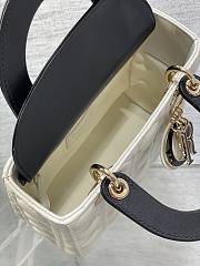 Dior Lady Bag White D0217 Size 20x16x8CM - 5