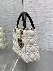 Dior Lady Bag White D0217 Size 20x16x8CM - 4