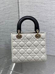 Dior Lady Bag White D0217 Size 20x16x8CM - 3