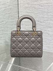 Dior Lady Grey Bag D0217 Size 20x16x8CM - 4