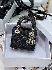 Dior Small Lady Dior Bag Black Cannage Size 20x8x17CM - 2