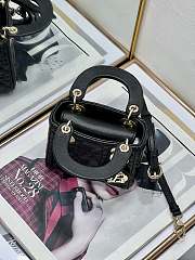 Dior Small Lady Dior Bag Black Cannage Size 20x8x17CM - 4
