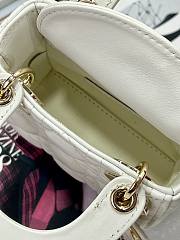 Dior Small Lady Dior Bag White Cannage Size 20x8x17CM - 6