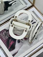 Dior Small Lady Dior Bag White Cannage Size 20x8x17CM - 2