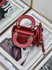 Dior Small Lady Dior Bag Red Cannage Size 20x8x17CM - 2