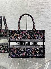 Dior Book Black Pattern Tote Toile de Jouy 36x27x16CM - 1