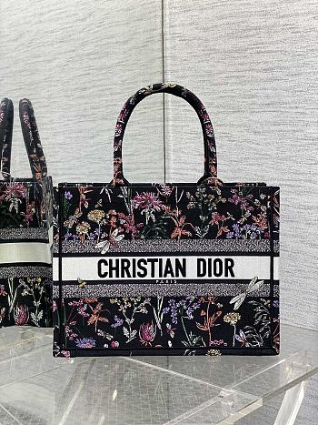 Dior Book Black Pattern Tote Toile de Jouy 36x27x16CM