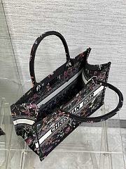 Dior Book Black Pattern Tote Toile de Jouy 36x27x16CM - 6