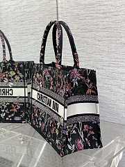 Dior Book Black Pattern Tote Toile de Jouy 36x27x16CM - 5