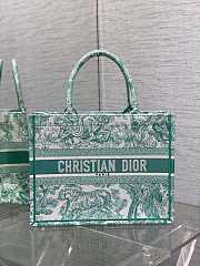 Dior Book Green Pattern Tote Toile de Jouy 36x27x16CM - 1