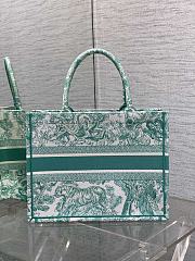Dior Book Green Pattern Tote Toile de Jouy 36x27x16CM - 2
