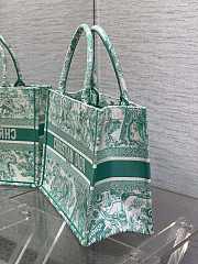 Dior Book Green Pattern Tote Toile de Jouy 36x27x16CM - 5