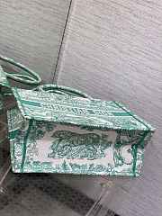 Dior Book Green Pattern Tote Toile de Jouy 36x27x16CM - 4