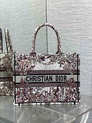 Dior Book Brown Pattern Tote Toile de Jouy 36x27x16CM - 4