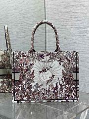 Dior Book Brown Pattern Tote Toile de Jouy 36x27x16CM - 6