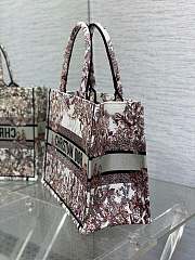 Dior Book Brown Pattern Tote Toile de Jouy 36x27x16CM - 3