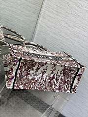 Dior Book Brown Pattern Tote Toile de Jouy 36x27x16CM - 2