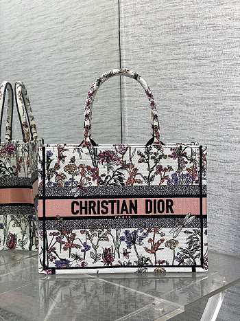 Dior Book White Pattern Tote Toile de Jouy 36x27x16CM