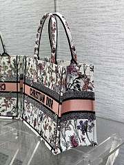 Dior Book White Pattern Tote Toile de Jouy 36x27x16CM - 6