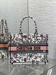Dior Book White Pattern Tote Toile de Jouy 36x27x16CM - 4