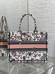 Dior Book White Pattern Tote Toile de Jouy 36x27x16CM - 3