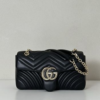 Gucci GG Marmont Shoulder Black Bag 26x15x7CM